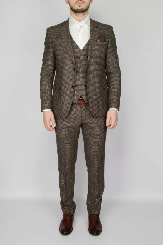 Костюм-тройка песочный цвет Вечерние мужские костюмы