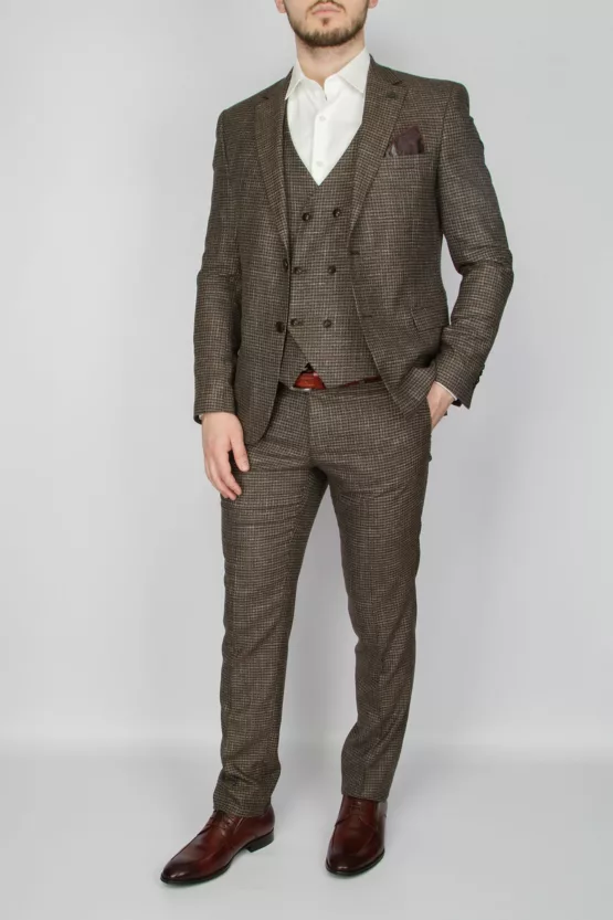 Костюм-тройка песочный цвет Вечерние мужские костюмы