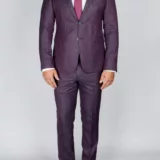 Костюм-двойка темно сиреневого цвета Вечерние мужские костюмы