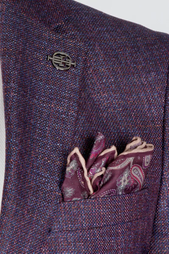 Костюм-двойка темно сиреневого цвета Вечерние мужские костюмы