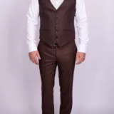 Твидовый костюм-тройка коричневого цвета Каталог