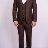 Твидовый костюм-тройка коричневого цвета Каталог