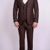 Твидовый костюм-тройка коричневого цвета Каталог