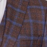 Костюм-тройка коричневого цвета в крупную клетку Вечерние мужские костюмы