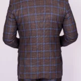 Костюм-тройка коричневого цвета в крупную клетку Вечерние мужские костюмы