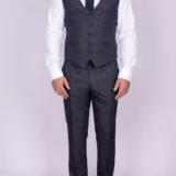 Костюм-тройка серого цвета в клетку Каталог