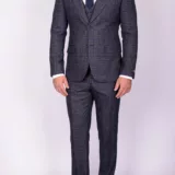 Костюм-тройка серого цвета в клетку Каталог