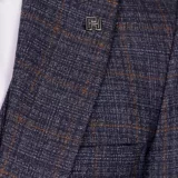 Костюм-тройка серого цвета в клетку Каталог