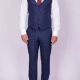 Твидовый костюм-тройка синего цвета Каталог