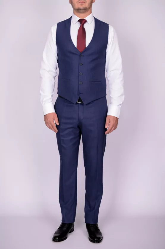 Твидовый костюм-тройка синего цвета Каталог