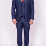 Твидовый костюм-тройка синего цвета Каталог