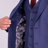 Твидовый костюм-тройка синего цвета Костюм на свадьбу