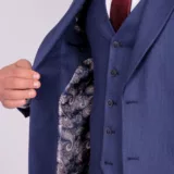 Твидовый костюм-тройка синего цвета Каталог