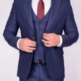 Твидовый костюм-тройка синего цвета Каталог