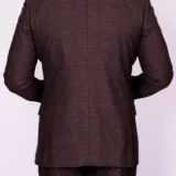 Костюм-тройка коричневого цвета в клетку Вечерние мужские костюмы