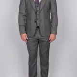 Твидовый костюм-тройка пепельно-серого цвета Каталог