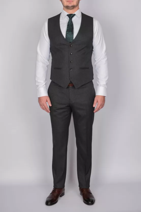 Твидовый костюм-тройка темно-серого цвета Каталог