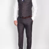 Костюм-тройка серый цвет Брючные мужские костюмы