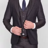 Костюм-тройка серый цвет Брючные мужские костюмы