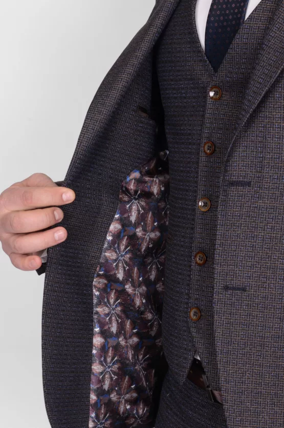 Костюм-тройка серый цвет Брючные мужские костюмы