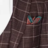 Коричневый костюм-тройка в клетку Брючные мужские костюмы