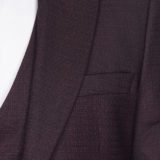 Костюм-тройка вишневого цвета с выработкой Клубный костюм