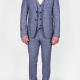 Костюм-тройка бирюзового цвета в клетку Каталог