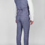 Костюм-тройка бирюзового цвета в клетку Каталог