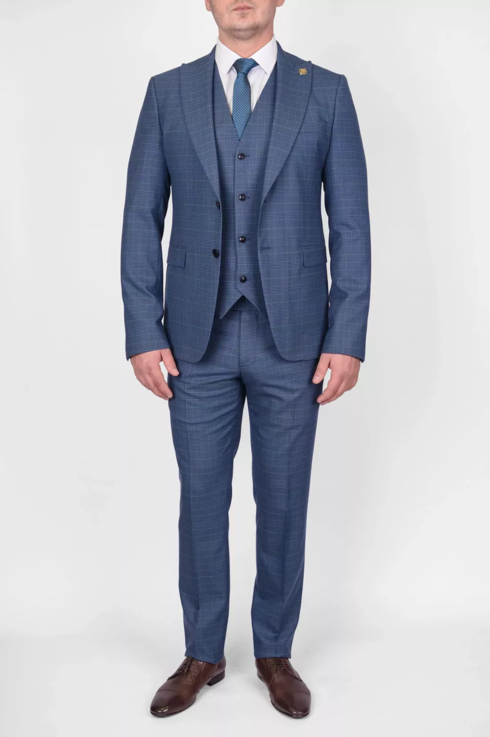 Костюм-тройка изумрудный цвет в клетку Каталог