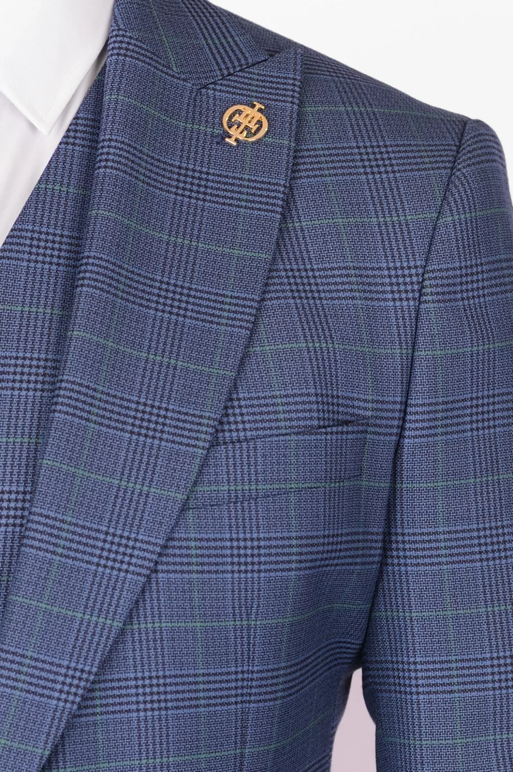 Костюм-тройка изумрудный цвет в клетку Каталог