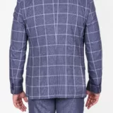 Костюм-тройка светло-серого цвета, пиджак в яркую клетку Вечерние мужские костюмы