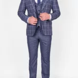 Костюм-тройка светло-серого цвета, пиджак в яркую клетку Вечерние мужские костюмы