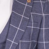 Костюм-тройка светло-серого цвета, пиджак в яркую клетку Вечерние мужские костюмы