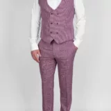 Костюм-тройка розового цвета Вечерние мужские костюмы