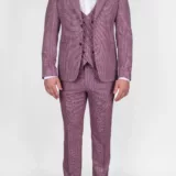 Костюм-тройка розового цвета Вечерние мужские костюмы