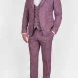 Костюм-тройка розового цвета Вечерние мужские костюмы