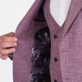 Костюм-тройка розового цвета Вечерние мужские костюмы