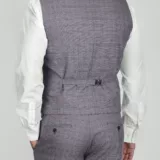 Костюм-тройка бежевого цвета в структурную клетку Вечерние мужские костюмы