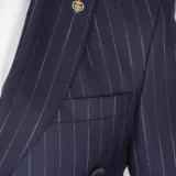 Двубортный костюм в тонкую полосу Вечерние мужские костюмы