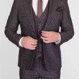 Костюм-тройка кофейного цвета Вечерние мужские костюмы