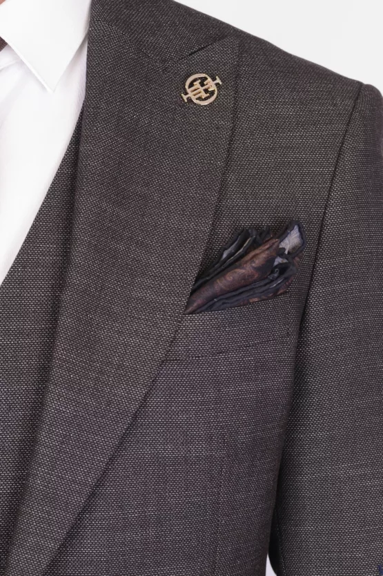 Костюм-тройка кофейного цвета Вечерние мужские костюмы