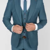 Костюм-тройка цвета «морской волны» Каталог