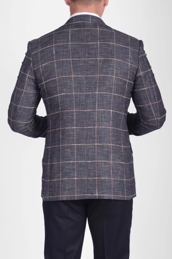 Костюм-тройка в крупную клетку с однотонными брюками Каталог