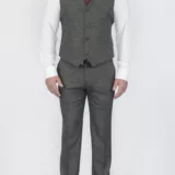 Костюм-тройка песочного цвета с зеленой клеткой Каталог