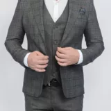 Костюм-тройка песочного цвета с зеленой клеткой Каталог