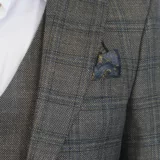 Костюм-тройка песочного цвета с зеленой клеткой Каталог