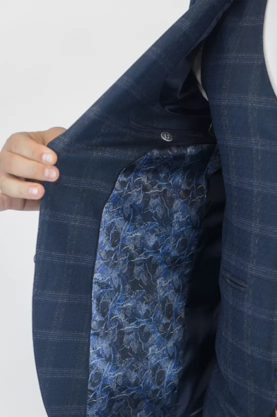 Изумрудный костюм-тройка в клетку Каталог