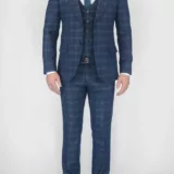 Изумрудный костюм-тройка в клетку Каталог