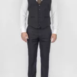 Костюм-тройка темно-коричневый цвет в клетку Каталог