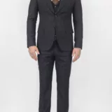 Костюм-тройка темно-коричневый цвет в клетку Каталог